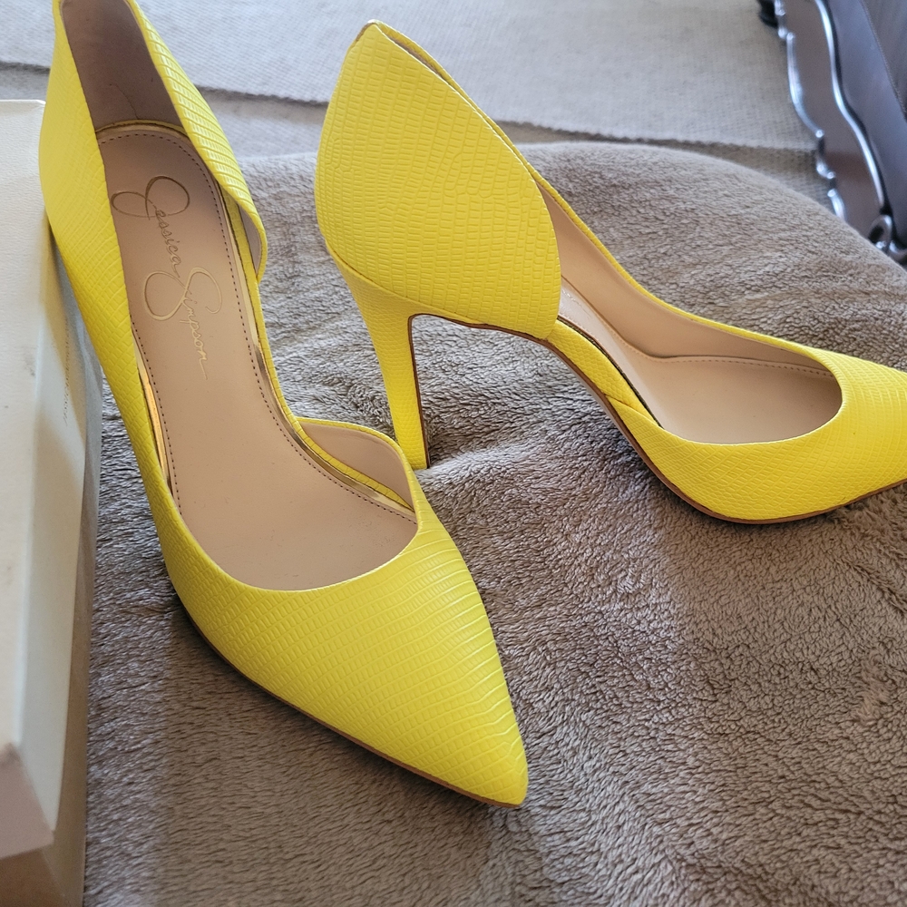 Jessica Simpson Yellow Stiletto Heels